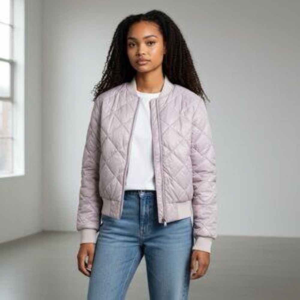 OFFLINE By Aerie Diamond Quilted Sherpa Lined Puffer Bomber Jacket XL